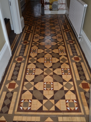 Victorian tiles after restoration