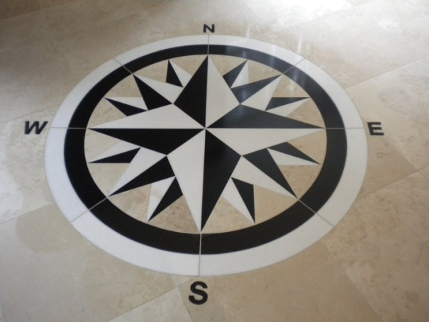 Marble Floor Compass